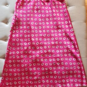 NWT Ann Taylor Loft size M pink satin midi skirt